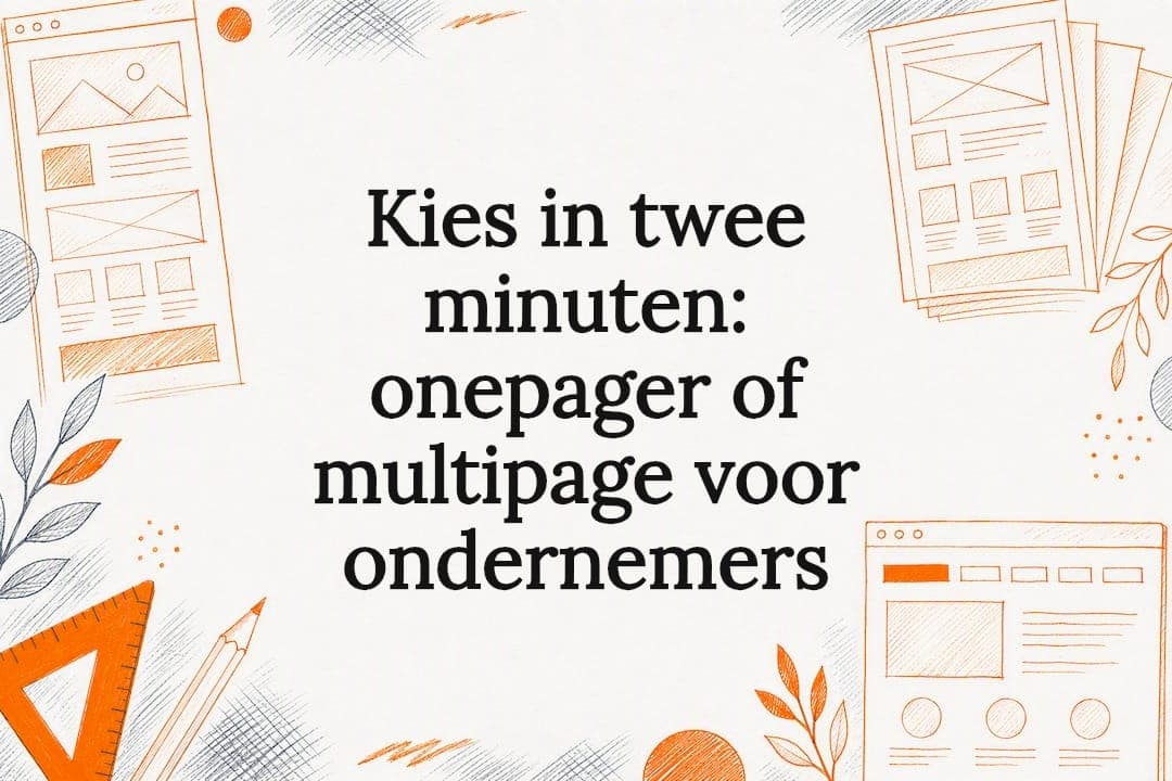 Kies in twee minuten: onepager of multipage voor ondernemers