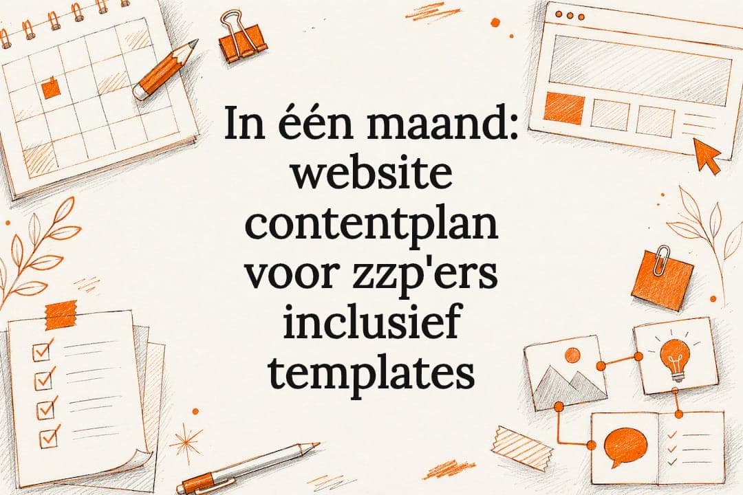 In één maand: website contentplan voor zzp'ers inclusief templates